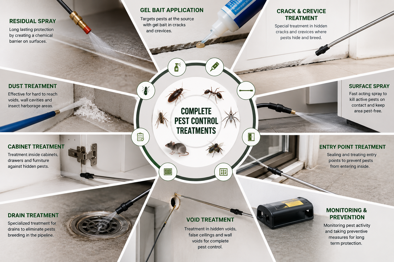 General pest control technician spraying